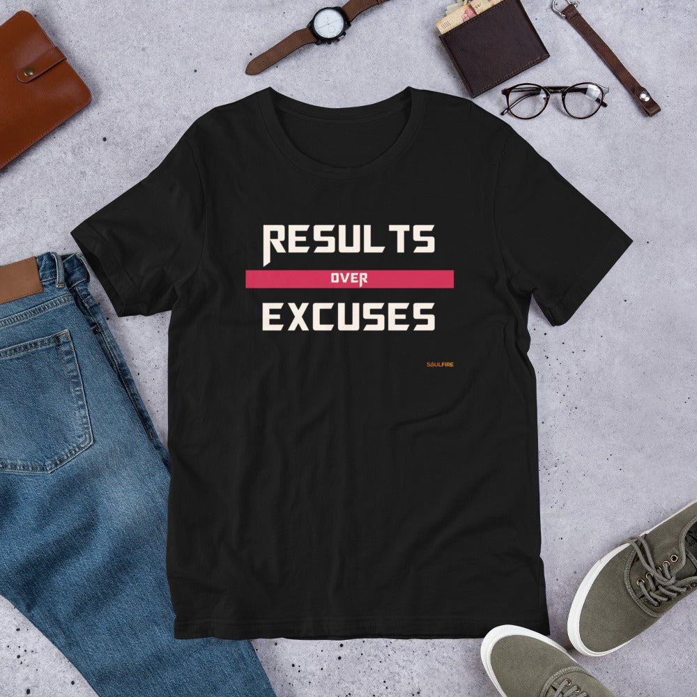 SoulFire Clothing - Results Over Excuses Unisex T-Shirt - SoulFire Clothing-Shirts