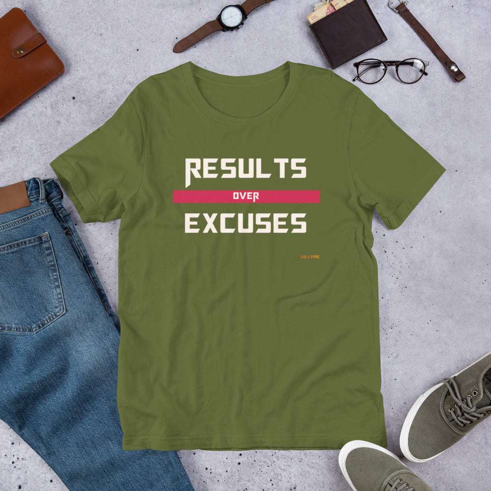 Results Over Excuses Short-Sleeve Unisex T-Shirt - SoulFire Clothing