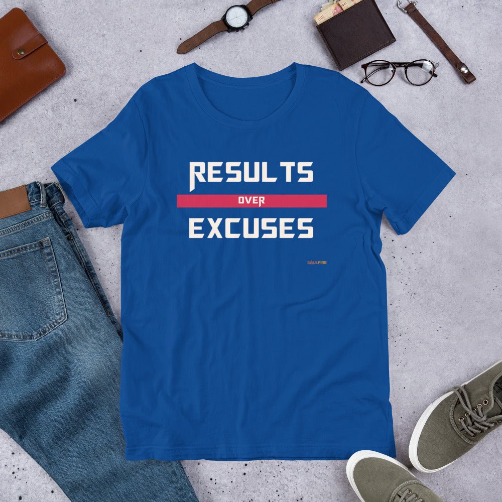 SoulFire Clothing - Results Over Excuses Unisex T-Shirt - SoulFire Clothing-Shirts