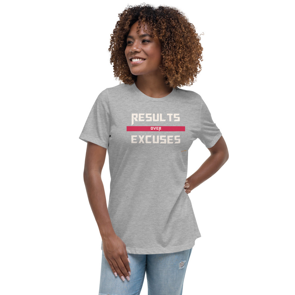 Results Over Excuses Women's Relaxed T-Shirt - SoulFire Clothing