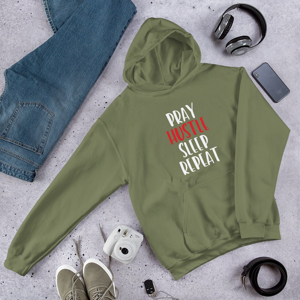 SoulFire Clothing - Pray Hustle Sleep Repeat Hoodie - SoulFire Clothing - Hoodie