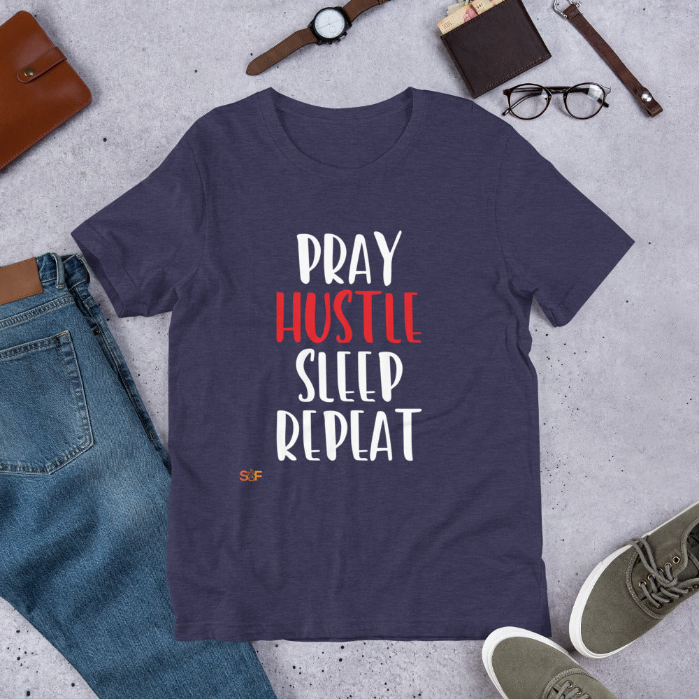 Pray and Hustle Short-Sleeve Unisex T-Shirt - SoulFire Clothing