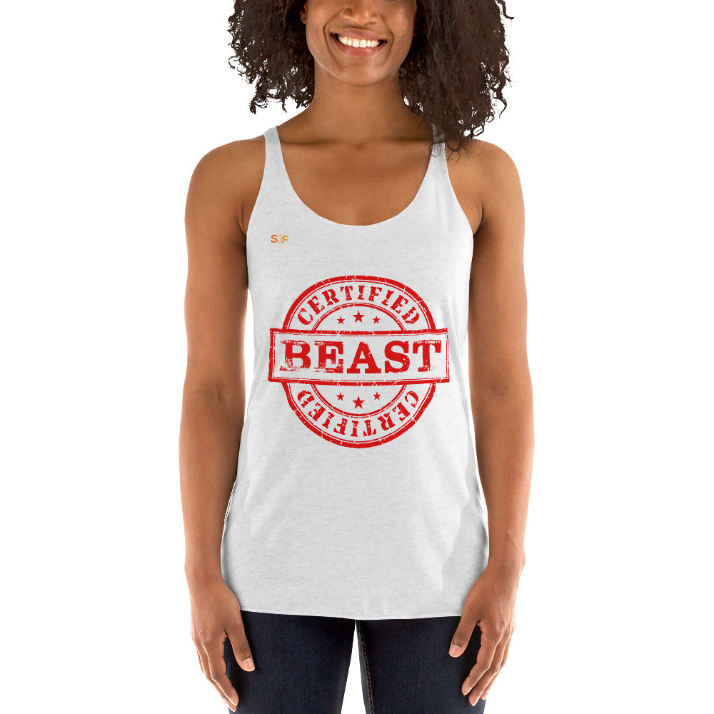 Certified Beast Women's Racerback Tank - SoulFire Clothing