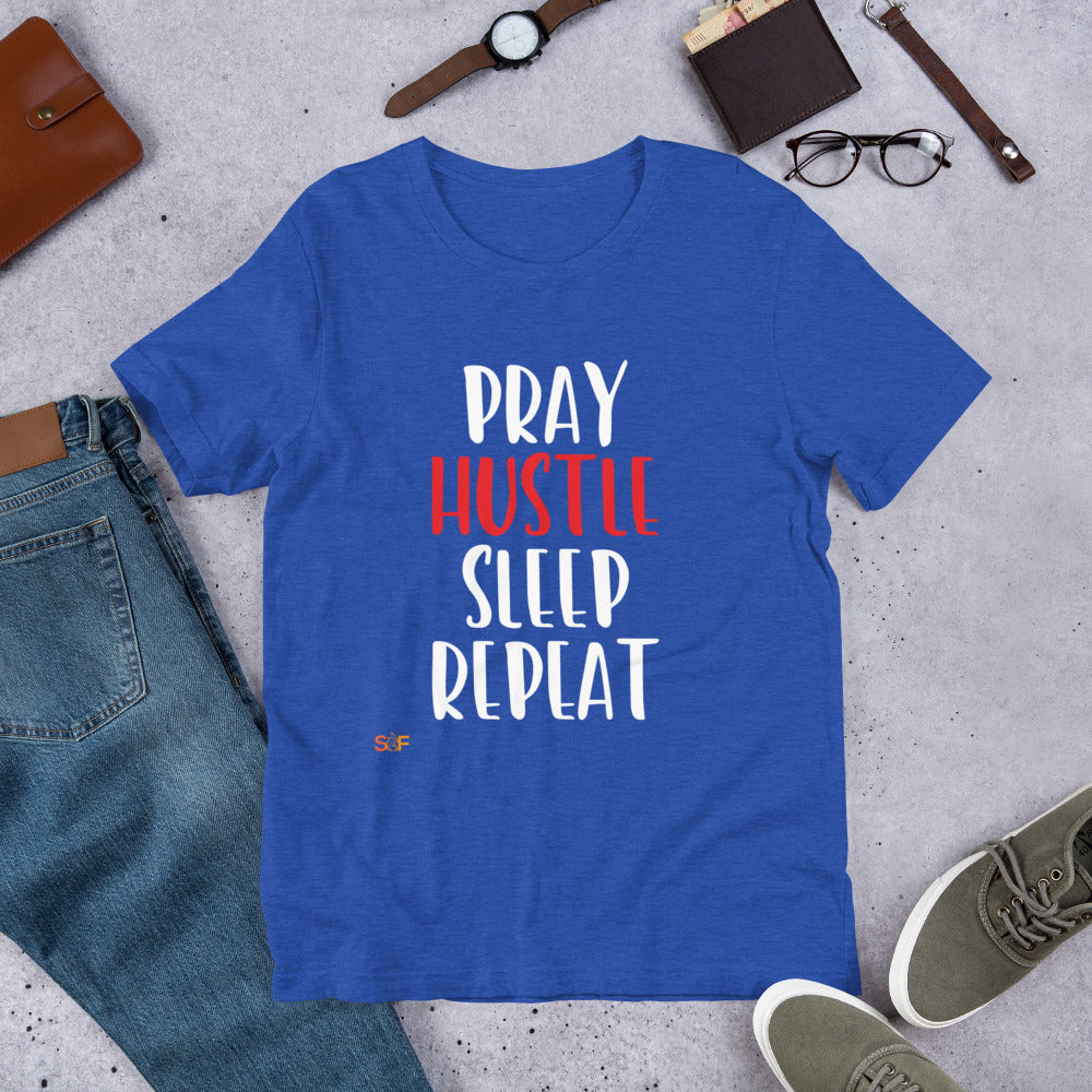 Pray and Hustle Short-Sleeve Unisex T-Shirt - SoulFire Clothing